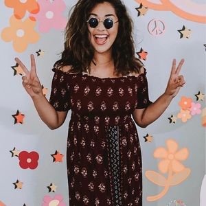 Off the Shoulder Midi Dress